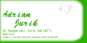 adrian jurik business card